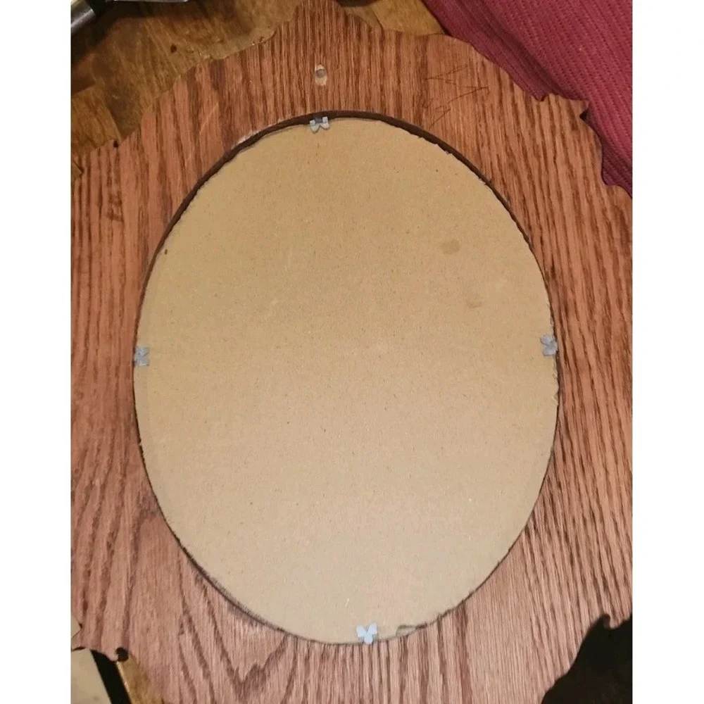 Vtg Oak Wood Oval Victorian Picture Frame  Size Fits 8 X 10 No Mat Ornate